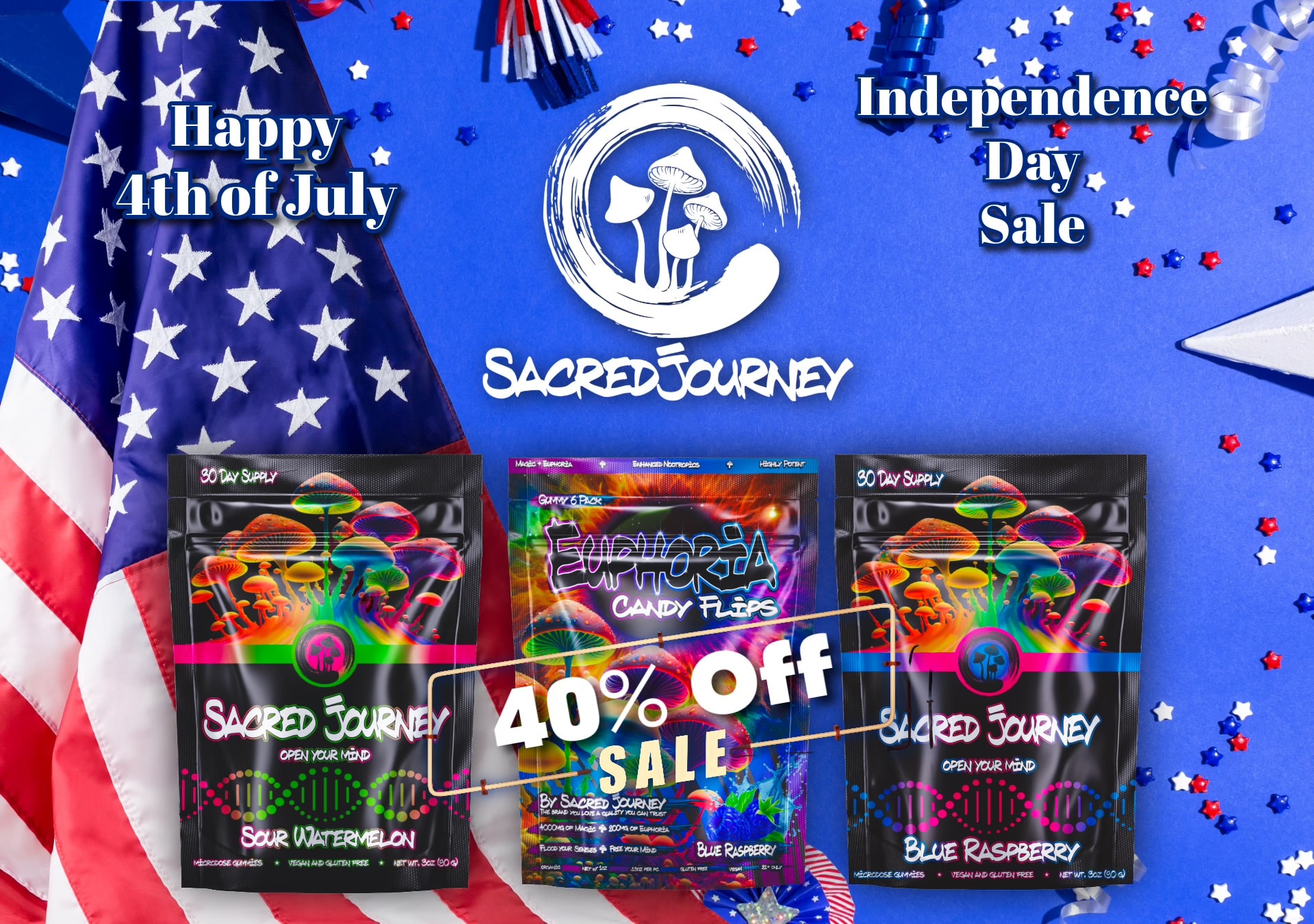 Happy 4th of July — Independence Day Sale, 40% off